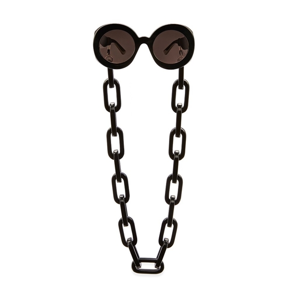 FASHON OVERSIZE SUNGLASSES WITH HANGING CHAIN 🆕 - Picture 3 of 6
